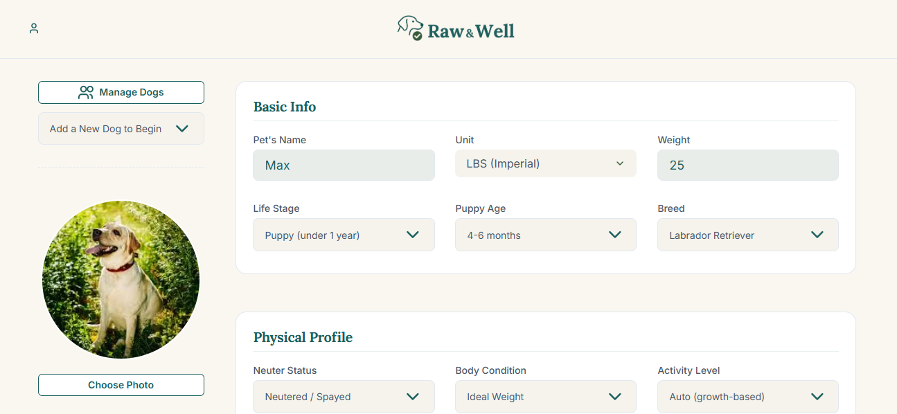 Related Post: Raw & Well App Tour &ndash; See the Calculator in Action